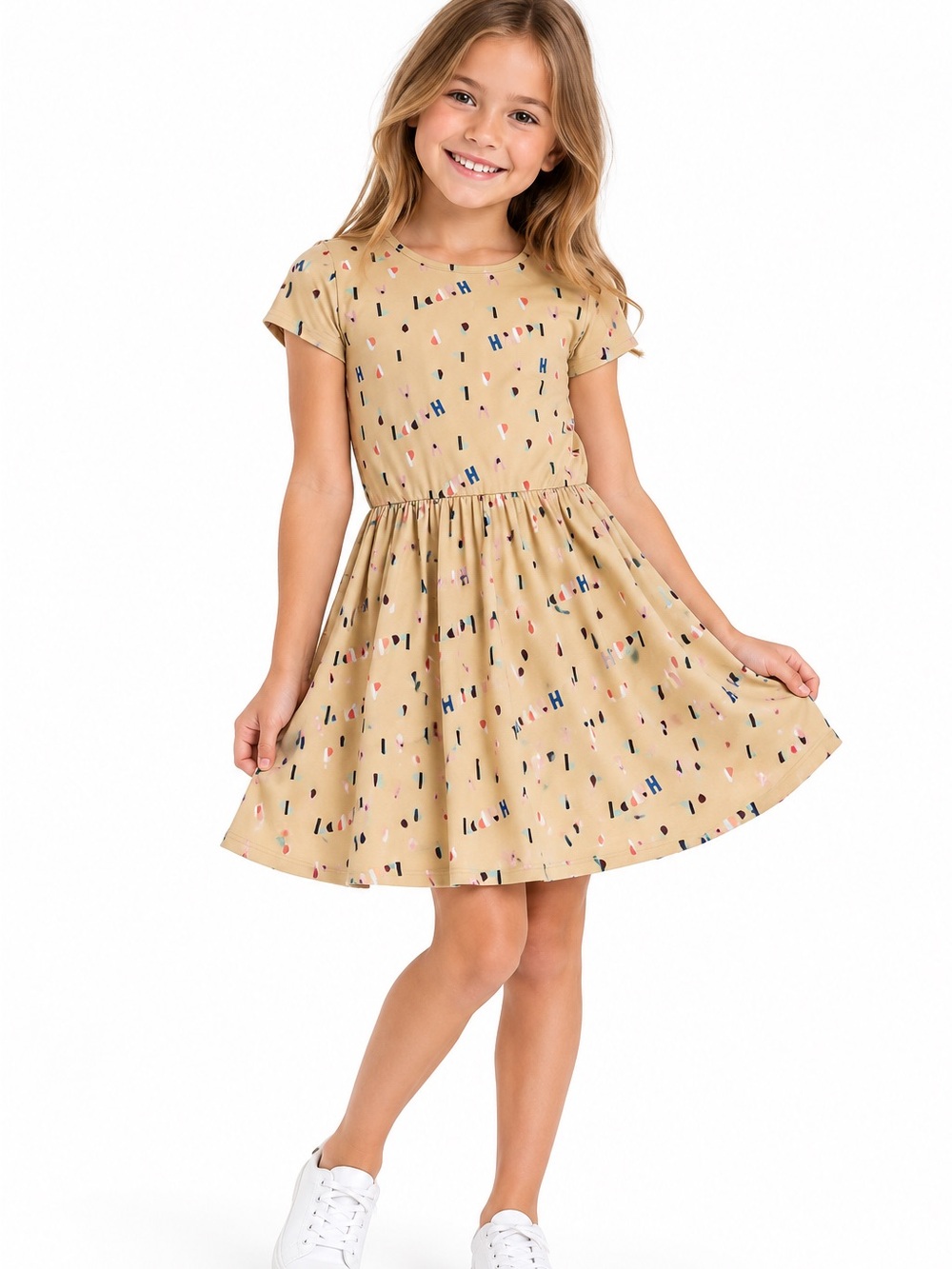 Dot Dot Smile "Happy" Yellow Dress - Size 8/10
